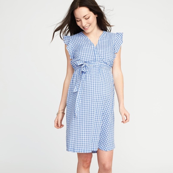 maternity gingham dress